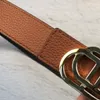 Bältesbälte 35mm Man Belt Designer Belt Designer Real Calfskin gjord av Titanium Steel Goldplated Borsted Process Factory Direct Sales Be