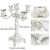 Portacandele Europeo Vintage Home Candelabro Portacandele in rilievo Tavolo da pranzo Ornamenti nuziali Arredamento lussuoso ed elegante