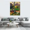 Riproduzioni di alta qualità dei dipinti di Paul Gauguin Mata Mua in Olden Times Handmade Canvas Art Contemporary Living Room Decor