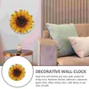 Wall Clocks Clock Mute Kitchen Silent Bathroom Hanging Sunflower Home Decor Operated