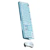 Von hinten beleuchtetes 104-Tasten-wiederaufladbares kabelloses Bluetooth-Gaming-Tastatur- und Maus-Set, rosa, niedlich, ultradünn, geeignet für Home-Office, Game321854758