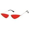 Sunglasses Triangle Metal Frame Sunglasses Women Cat Eye Cool Small Fashion Sun Glasses Shades Ocean Color De Sol Feminino UV400 230628