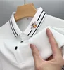 Mens Polos High End Bee broderi Kort ärm Polo Shirt Mens Summer Lapel Tshirt Loose Large Fashion Casual Half Top 230629