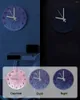 Wall Clocks Flower Butterfly Pink Luminous Pointer Clock Home Ornaments Round Silent Living Room Bedroom Office Decor