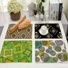 Table Napkin Occident Colorful Geometric Mandala Life 4 Pieces Set Kitchen Mats Cotton Linen Pattern Decorative Placemats