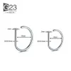 Navelklockknapp ringer 50pc100pc G23 Näsring Dshaped Fake Piercing Helix Stud Earring Hoop Septum NoStril Body Jewelry 230628