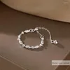 Anelli a grappolo Fiore intagliato Naso di maiale con tre strati di perline Anello di grano di riso Argento sterling 925 Donna Gioielli creativi versatili per fidanzata