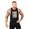 Regatas masculinas Muscleguys Roupas de marca NO PAIN GAIN Camisa de ginástica de algodão Top masculino sem mangas Bodybuilding Stringer Tanktop