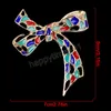 Papillon Spilla con strass colorati Spilla femminile con personalità semplice Fashion Spilla con corpetto anti-luce Bowknot Spilla con spilla