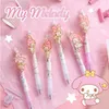 Stylos 36 pcs / lot rose lapin acrylique de presse de presse stylo mignon 0,5 mm à encre noire Signature stylo de bureau promotionnel de bureau