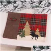 Décorations De Noël Tapis De Table Tissu Résistant À La Chaleur Cuisine À Manger Tapis De Noël Plaid Elk Arbre Napperon Décoration Jk2010Xb Drop Delivery Dhvpk