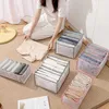 Caixa de armazenamento de roupas femininas cuecas meias calcinhas guarda-roupa sutiã tipo gaveta caixa de embalagem grade espessa caixas separadoras de grade