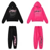 Heren trainingspakken Sp5der 555555 roze hoodie web loszittende hiphop trainingspakken voor dames