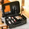 Makeup Train Cases Custodia in PU professionale di alta qualità per artista Cosmetic Storage Box Organizer Bag 230628
