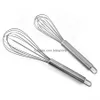 Oeuf Outils 8 10 12 Batteur En Acier Inoxydable Main Fouet Mélangeur Ballon Fil Pour Mélanger Fouetter Battre Remuer Cuisine Drop Delivery Dhwca