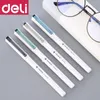 Pens DELI Prime Impression Gel Pen 12Pcs A008 Full Needle Pipe Bullet Carbon Pen 0.5mm Student Office Pen Writing Brush Painting Tool