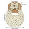 Korean Flower Baby Bibs Double Side Feeding Burp Cloth for Newborn Boys Girls Bandana Scarf Floral Print Toddler Saliva Towel