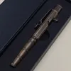 Caneta artesanal de gel de latão de latão de bronze para parafuso de nó de bambu do tipo caneta de parafuso de parafuso militar caneta de tinta de tinta de gel de granulação lisa EDC Metallic W3JD