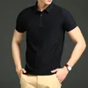 Herenpolo's Zomer Herenpoloshirts Revers Effen Kleur Ijszijde Losse T-shirt met korte mouwen Golf 230629