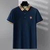 2023 Tasarımcı Erkek Lüks Polo T-Shirt Erkek Polo Yaz Gömlek Premium Nakış Gevşek Büyük Boy İş Kol Yaka Erkek Düz Renk T-Shirt Beden M-4XL