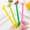 Penne 24 pezzi creativo piccolo e adorabile fetta di frutta gel gel studentessa studentessa nera per la penna per le penne di carbera di cartongetta kawaii rifornimenti scolastici