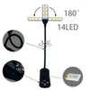 Lampy stołowe Odczyt Lampa Dimmable do rozszerzenia podwójnej głowicy bez migotania i oświetlenia typu C 14led Burmber Book Light Supply Home