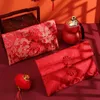 Envelopes 6 PCS Silk Red Envelopes Chinese Card Envelope Money Envelope Embroidery Chinese Knot Decoration For Good Luck Wealth