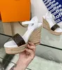 High Quality Fashion Sandals luis Luxury designer platform sandals Classic slide vuttonity women's leather high-heeled sandals LX073