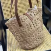 Designer Handbag Summer Womens Fashion Raffia Beach Bags Designer Bag Summer Handbags Shopping Tote Straw Letters Shoulder Bag Gold Buckle Shopping Bag