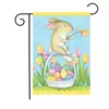 Banner Flaggen Ostern Garten Flagge Festivals Feiertage Jahreszeiten Dekorationen Zubehör Party Cartoon Druck Outdoor Yard JK2002 Drop Dhkv3