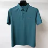 Hommes T-shirts haute qualité glace soie respirant POLO chemise hommes à manches courtes mode d'été broderie revers T-shirt tenue décontractée 230629