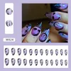 Faux Ongles Halloween Appuyez Sur Star Designs Violet Faux Pour Les Femmes Partie DIY Manucure Amande Décorations 2023