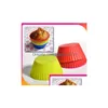 Cupcake 7 cm Silica Gel Liner Backform Sile Muffin Cup Tassen Kuchen Kd1 Drop Lieferung Hausgarten Küche Esszimmer Bar Backformen Dhqbp