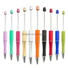 Stylos à bille Stylo perlé en plastique Perle de bricolage pour enfants Étudiants Présente Fournitures scolaires de bureau Couleur mélangée Xbjk2112 Drop Delivery Bu Dhusl