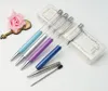 Stylos argent en argent porte-stylo bricolage fait en cristal coloré à la bouée stylo créativité métal métal vide stylo d'anniversaire de la couleur d'anniversaire facultatif en gros