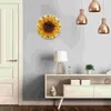 Wall Clocks Clock Mute Kitchen Silent Bathroom Hanging Sunflower Home Decor Operated