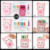 Bags Pen for Pencil case Bag Cartoon Cute Cat Bear Sheep Canvas Fold Standing Holder Stationery Organizer Kids Gift school supplies