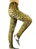 Kvinnors leggings Yrrety Classic Leopard Tryckt med hög midja tights Soft Elastic Fitness Pants Pushup Drop