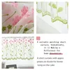 Curtain YOUZI 1PC Embroidered Floral Window Curtains Rod Pocket Light Filtering Sheer Drapes Elegant Home Decoration