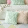 Cushion/Decorative Soft Plush Cushion Cover Home Decor Covers Living Room Bedroom Sofa Decorative Shaggy Fluffy Cover