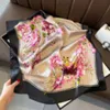 2023 Luxe designer zijden sjaal Hoogwaardige bib-stijl vierkante sjaal Damesmode sjaal 4 seizoenen goud- en zilverdraad plaid Gedrukt patroon 10 kleuren met geschenken