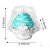 حاويات إخراج للاستعمال مرة واحدة بالجملة كب كيك بلاستيكي فردي - حاوية كعكة صغيرة مخدد Bpa علبة مافن مفردة للذهاب في حالة إسقاط D Dhvje
