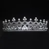 Fermagli per capelli Corona di tiara di cristallo vintage per donna Uomo Spettacolo Prom Diadema Copricapo Ornamenti Accessori per gioielli testa