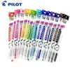 Penne 6pcs/lotto pilota hitecc gel multin reietta multin penna 0,4 mm nero/blu/rosso/15 colori disponibili