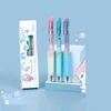 Pens 36 pcs/lot Creative Cat Dog Press Gel Pen Set Cute 0.5mm Black Ink Signature Pens Stationery Gift Office School Writing Supplies