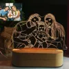 다른 가정 장식 맞춤 사진 3D 램프 맞춤 결혼 기념일 발렌타인 데이 선물 야간 조명 그림 텍스트 조각 커플 선물 J230629