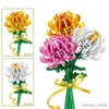 Blöcke Baustein Blume Romantische Rose Dekoration Topfstrauß Modell Kinderpuzzle Montagespielzeug Mädchen Geburtstagsgeschenk R230629