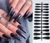 Faux Ongles Halloween Appuyez Sur Star Designs Violet Faux Pour Les Femmes Partie DIY Manucure Amande Décorations 2023