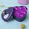 Regalo di San Valentino 9PCS Rose Soap Flowers Favore di partito Fiore artificiale in schiuma di petalo da bagno profumato