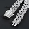 Aangepaste 16 mm VVS Moissanite Iced Out Diamond Chain Necklace Arc 925 Sterling Silver Baguette Cubaan